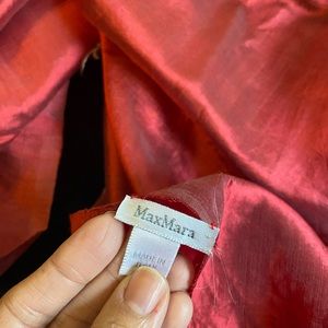 MaxMara Red Silk Scarf Wrap